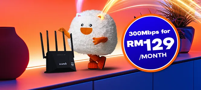 First 3 Months FREE with Unifi Home 300Mbps